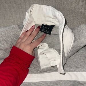 Nike Heather Gray and White Polo